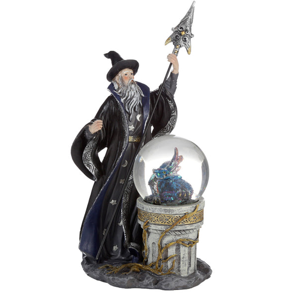 Collectable Spirit of the Sorcerer Wizard - Ice Dragon Snow Globe Waterball DRG492