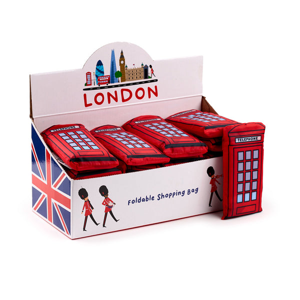 Handy Foldable Shopping Bag - London Icons Red Telephone Box FBAG10C-0