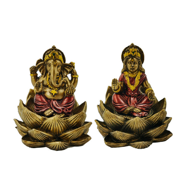 Decorative Ganesh & Lakshmi Set of 2 - Lotus GAN22-0