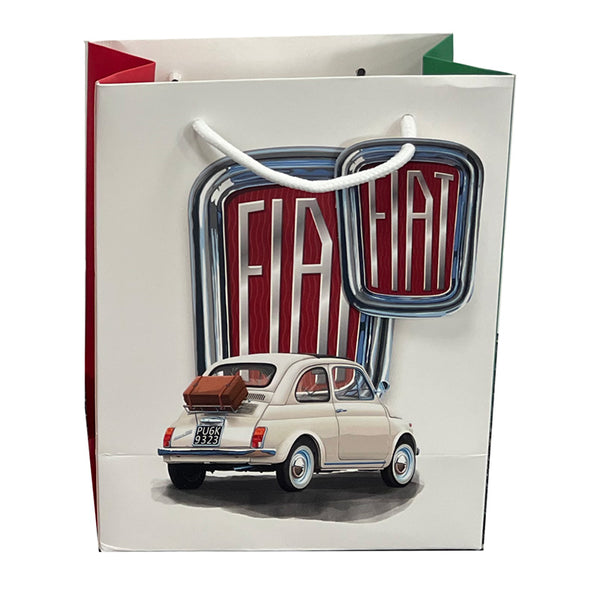 Gift Bag (Medium) - Fiat 500 Red & White GBAG110B-0