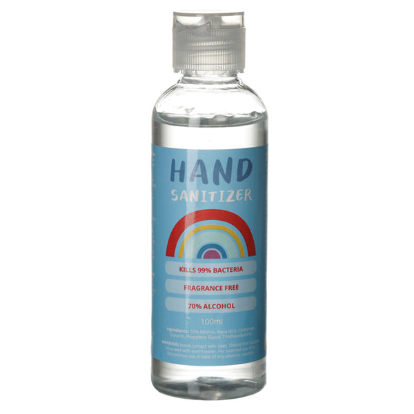 Rainbow Hand Sanitiser Gel 100ml Bottle HAND31