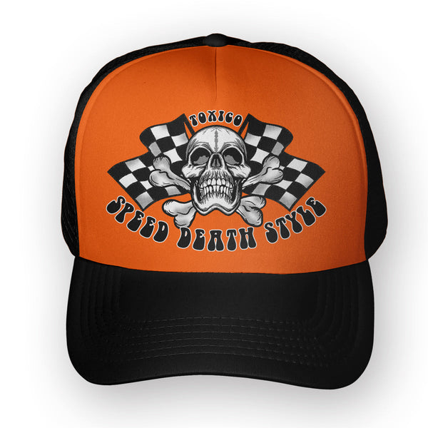 Toxico Clothing - Speed Death Flags Trucker Hat