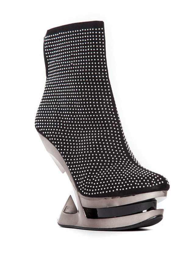 Hades Shoes - Monroe Elegantly Studded Iceberg Wedge Heels - Egg n Chips London