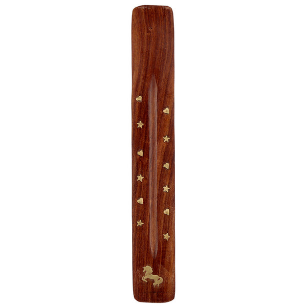 Decorative Unicorn Sheesham Wood Incense Burner Ash Catcher IF211