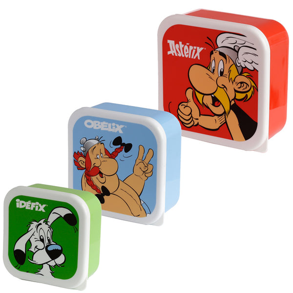 Asterix, Obelix & Idefix (Dogmatix) Set of 3 Plastic Lunch Boxes LBOX57