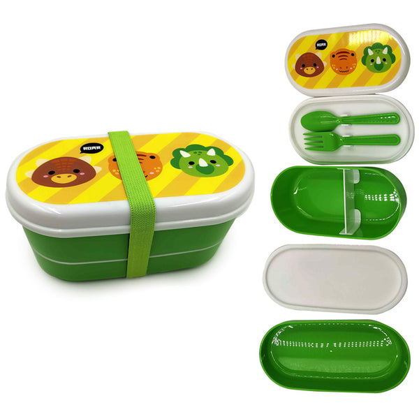 Bento Lunch Box with Fork & Spoon - Dinosaur LBOX59