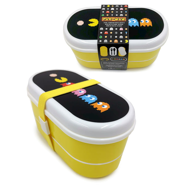 Pac-Man Stacked Bento Box Lunch Box with Fork & Spoon LBOX72