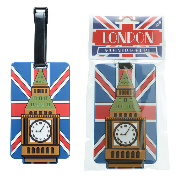 PVC Luggage Tag - London Souvenir Union Jack Big Ben LUT05-0