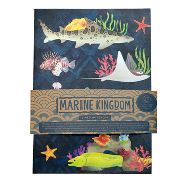 Recycled Paper A5 Lined Notebook - Marine Kingdom MEMO113-0