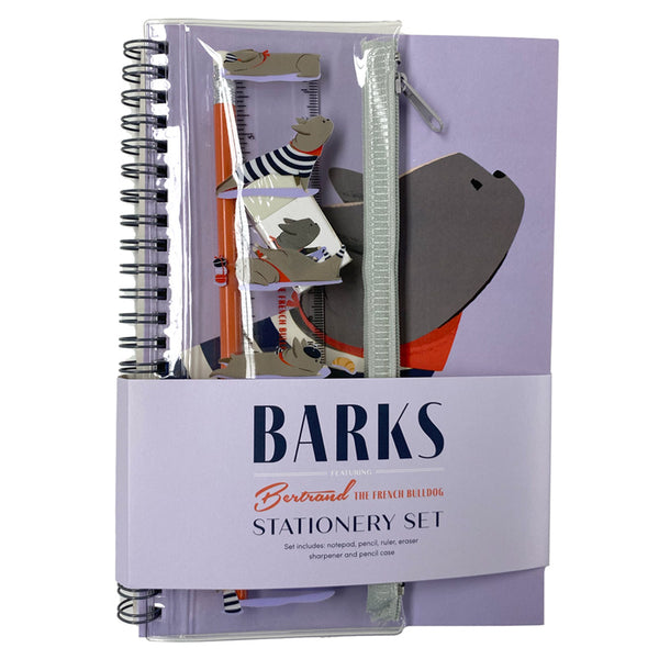 Spiral Bound A5 Lined Notebook - Barks Bertrand the French Bulldog MEMOS05-0