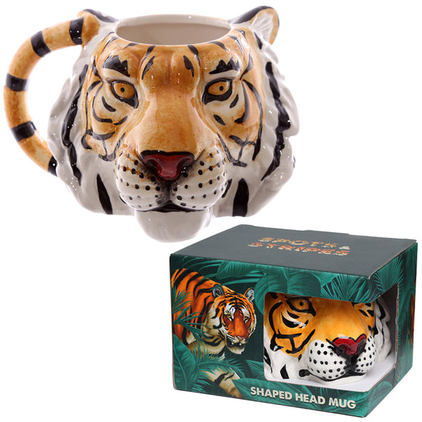 Ceramic Shaped Head Mug - Tiger MUG227-0