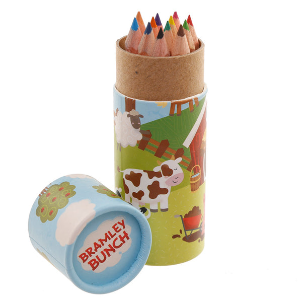 Fun Kids Colouring Pencil Tube - Bramley Bunch Farm PCASE31-0