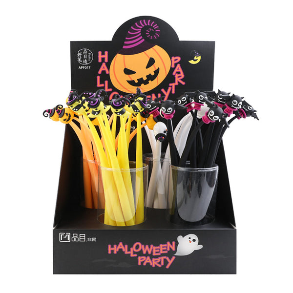 Fine Tip Pen with Topper - Halloween Party Bat, Pumpkin, Ghost & Moon PEN245-0