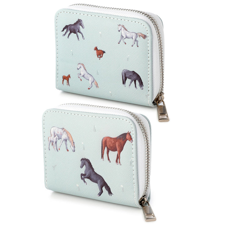 Small Zip Around Wallet - Willow Farm Horses PUR127-0