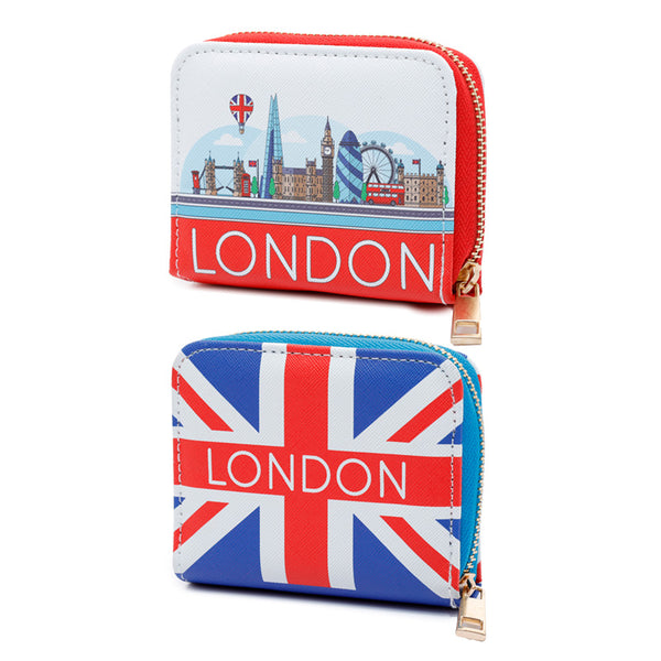 Small Zip Around Wallet - London Icons PUR81-0