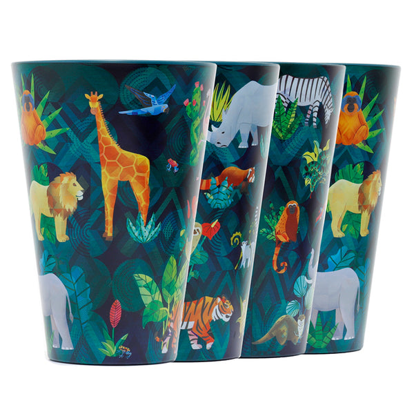 Recycled RPET Set of 4 Picnic Cups - Animal Kingdom RPCUP03-0