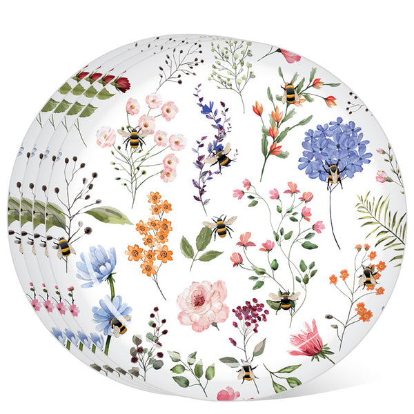 Recycled RPET Set of 4 Picnic Plates - Nectar Meadows RPLAT02-0