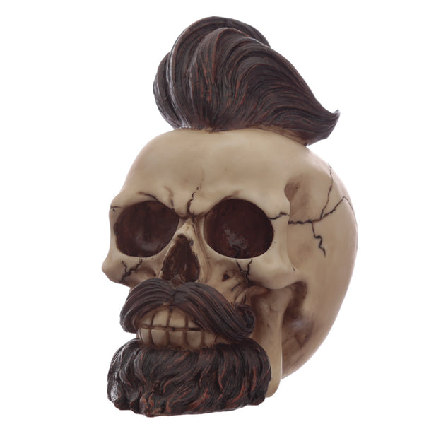 Fantasy Hipster Mohican Skull Ornament SK306