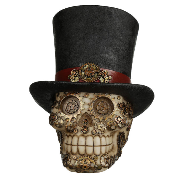 Fantasy Steampunk Skull Ornament - Top Hat SK325