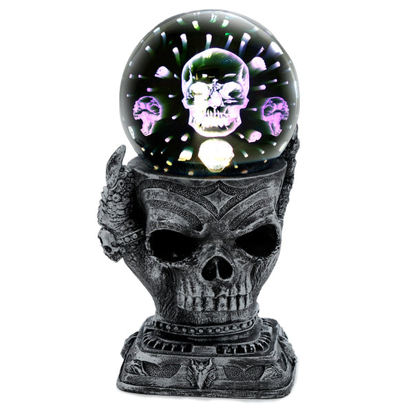 Silver Skull LED Metallic Orb SK343