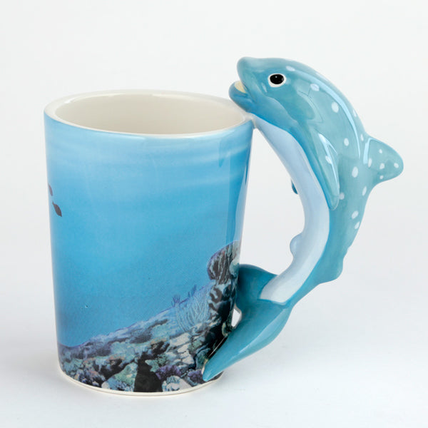 Fun Collectable Whale Shark Shaped Handle Ceramic Mug SMUG327