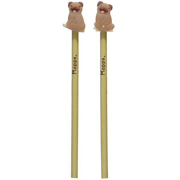 Mopps Pug Pencil with PVC Topper STA278-0