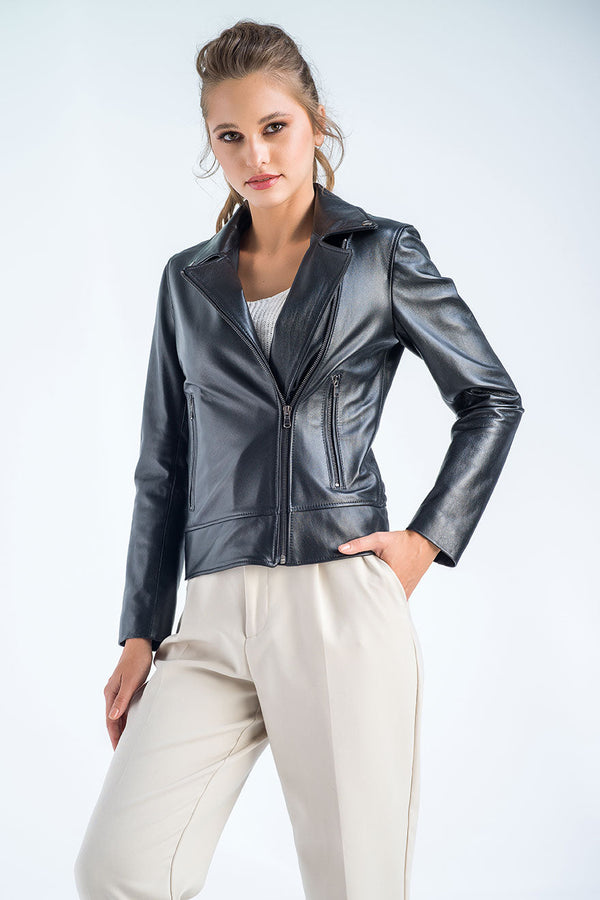 Black Genuine Classic Cut Leather Jacket-0