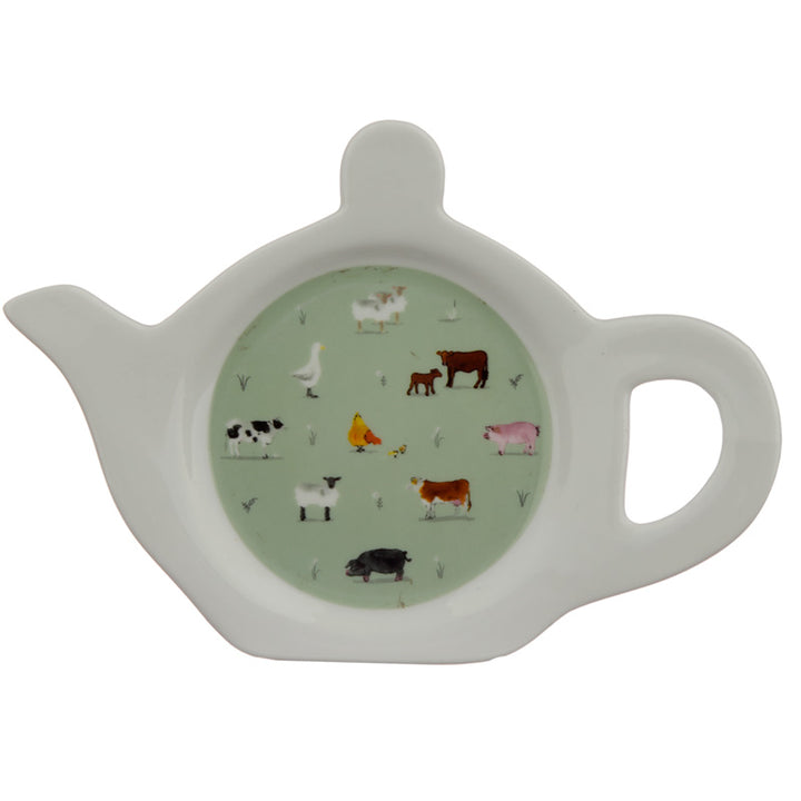Porcelain Teabag Dish/Holder - Willow Farm TBAG05-0