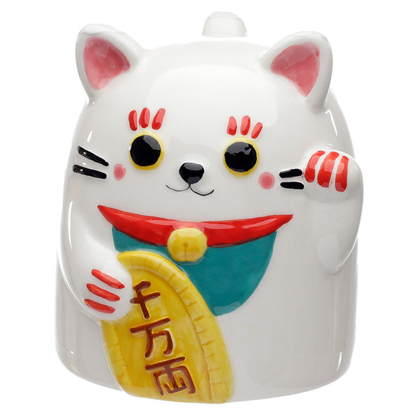 Novelty Upside Down Ceramic Mug - Maneki Neko Lucky Cat UMUG10-0