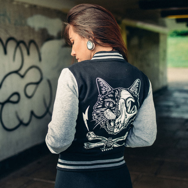 Toxico Clothing - Cat Skull College Jacket