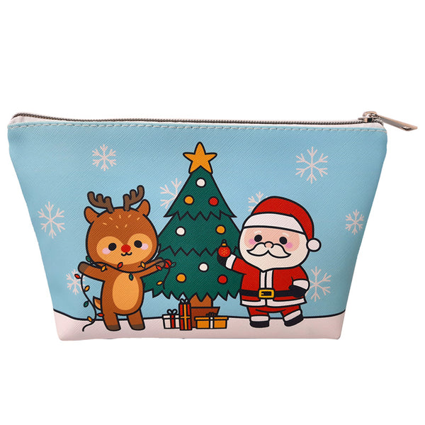 PVC Toiletry Makeup Wash Bag (Medium) - Christmas Festive Friends XBAG212M-0