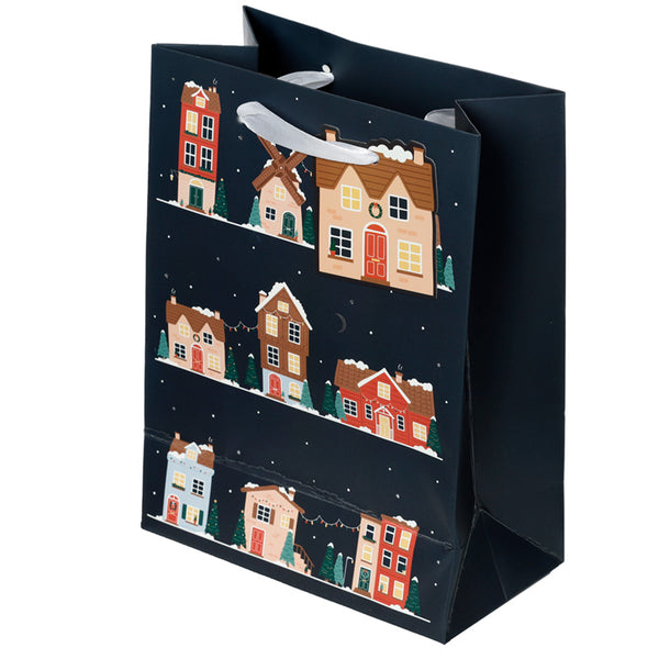 Christmas Houses Medium Gift Bag XGBAG100B