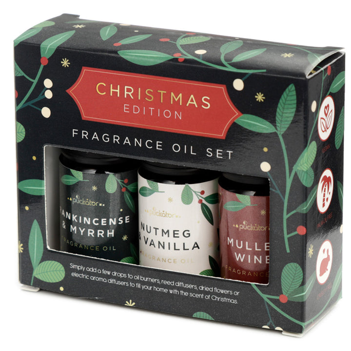 Set of 3 Eden Christmas Fragrance Oils - Gingerbread, Cinnamon & Orange, Spruce Berry XOILP29-0