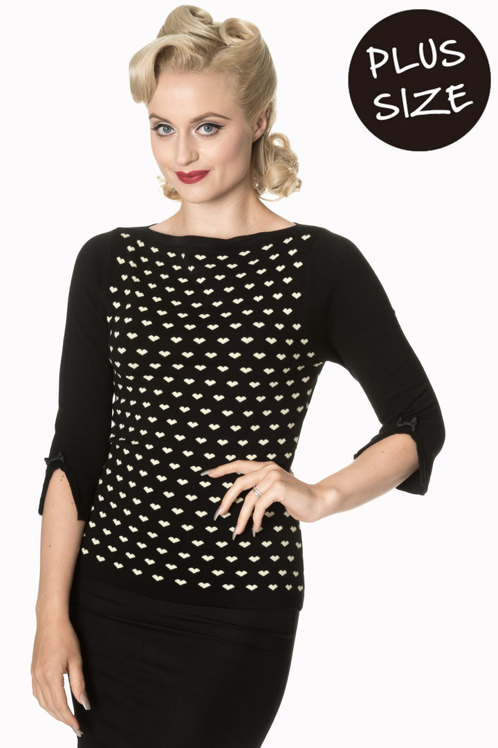 Banned Apparel - Charming Heart Knit Top - Egg n Chips London