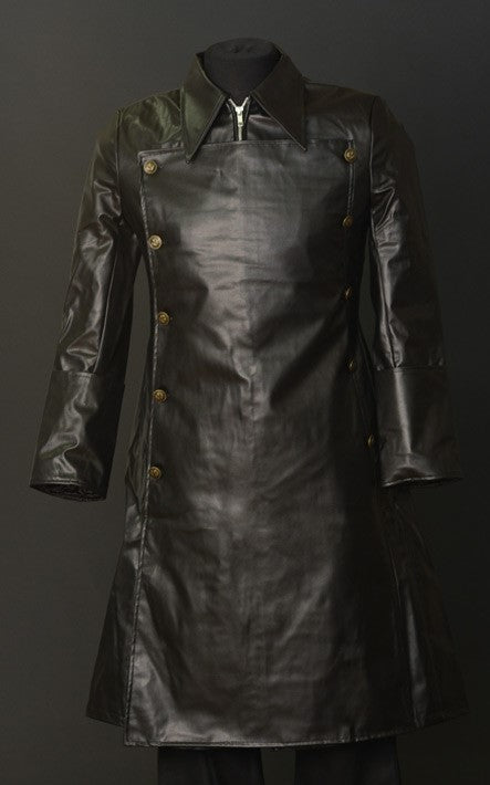 Dracula Clothing - Gothic Faux Leather Steampunk Officer Coat