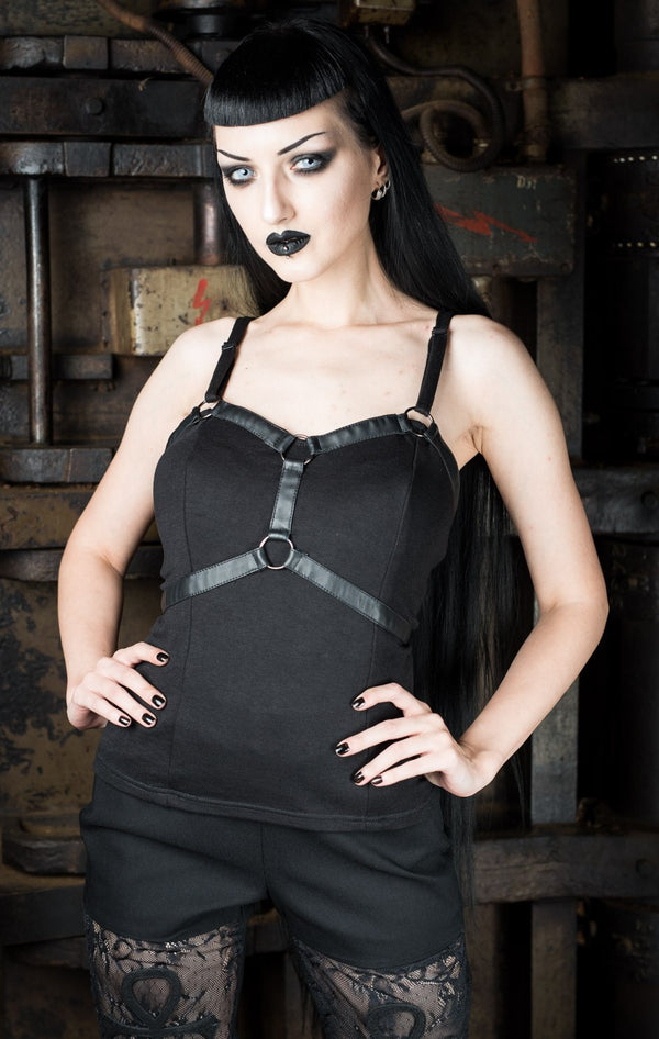 Dracula Clothing - Gothic Harness Steampunk Top