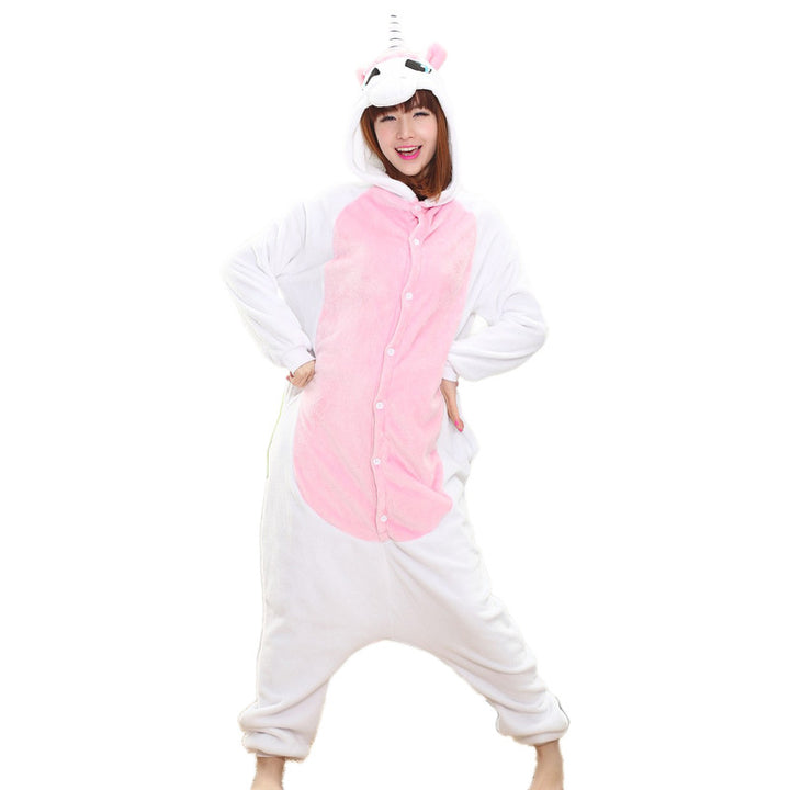 Mengshufen - Unicorn Animal Style Flannel Jumpsuit Pyjamas - Egg n Chips London