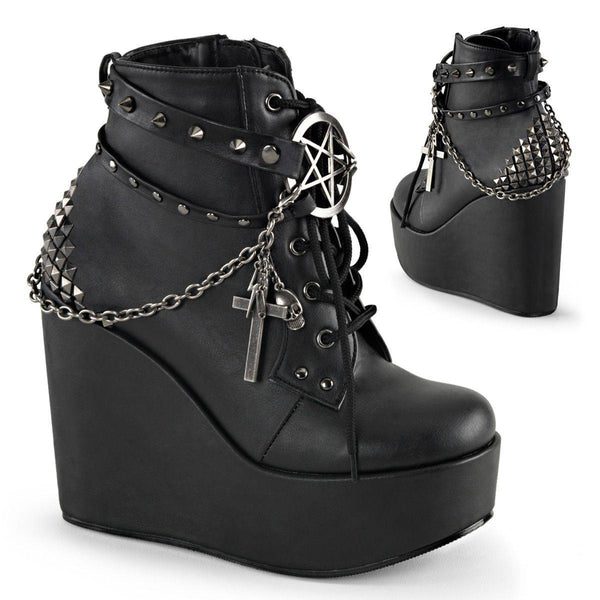 Demonia - Women's Gothic Punk Poison Wedge Platform Boots