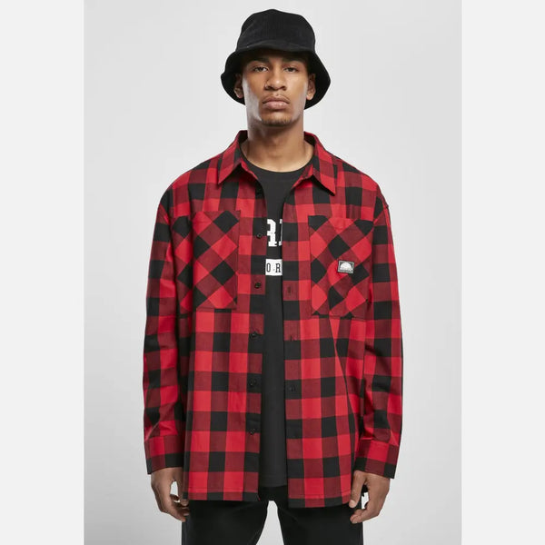 Southpole - Men's Red Check Flannel Shirt-0