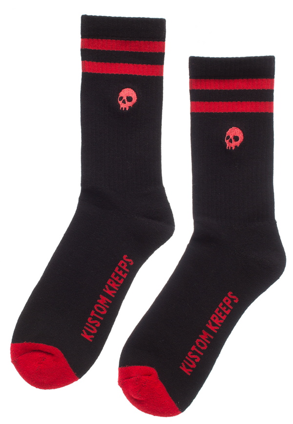 Kustom Kreeps - Steampunk Skull Embroidered Socks